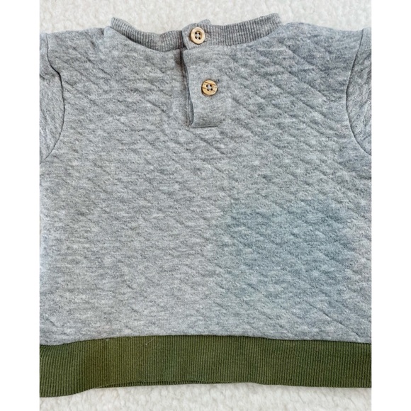 PL:BABY • Grey/Green/Black Quilted Sweatshirt and Joggers Matching Set - Picture 6 of 16